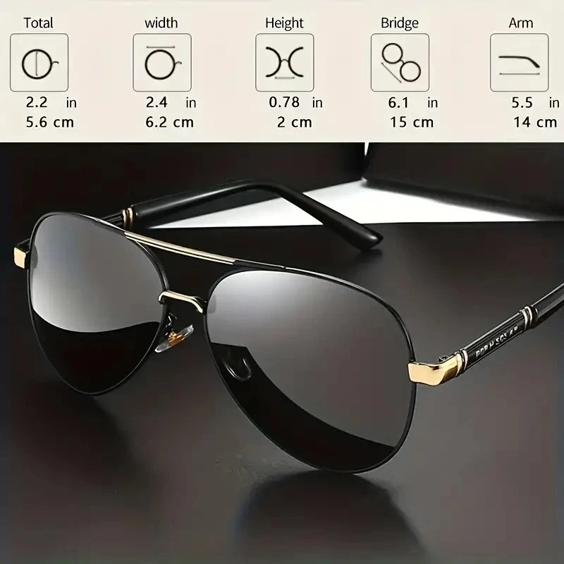 Lunettes de soleil polarisées pour hommes, monture en métal, lunettes de soleil de qualité, design de marque, lunettes pour hommes et femmes, lunettes de pêche, lunettes de conduite, UV400