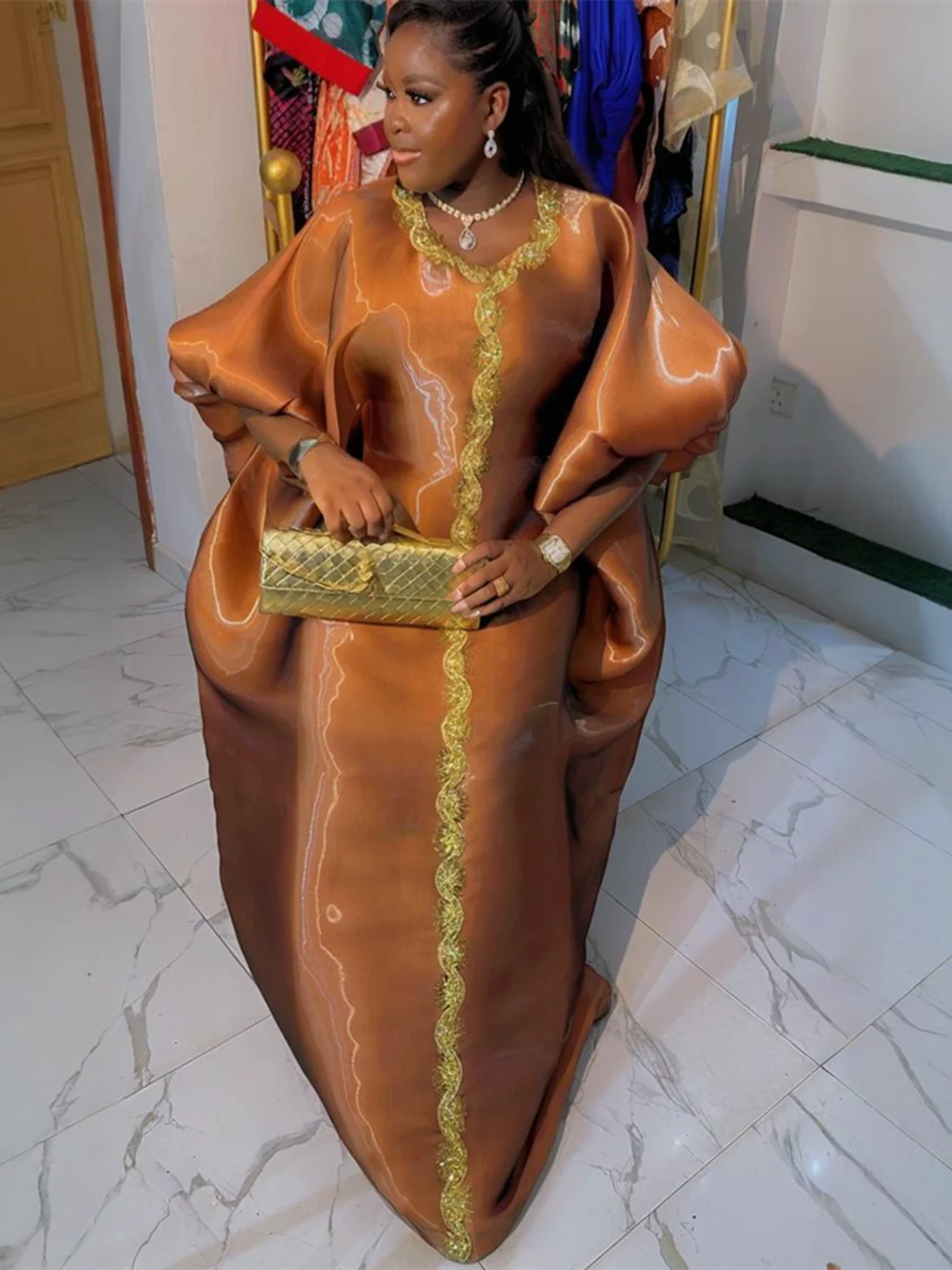 Abayas pour femmes dubaï luxe 2025 Robe de mode musulmane africaine Caftan Marocain robes de soirée Boubou Robe Djellaba Femme