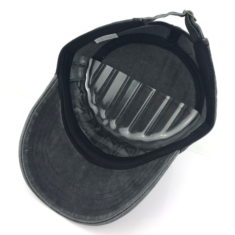 Chapeau haut de forme plat vintage unisexe, casquettes délavées classiques, chapeaux de l'armée en denim ajustés réglables, chapeau de soleil, casquettes militaires, automne, hiver
