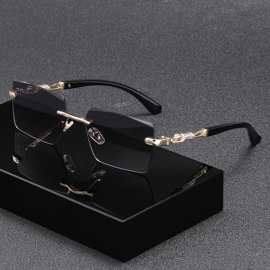 Lunettes de mode tendance personnalisées sans cadre pour hommes et femmes adaptées aux fêtes, aux rassemblements et aux cadeaux de vacances