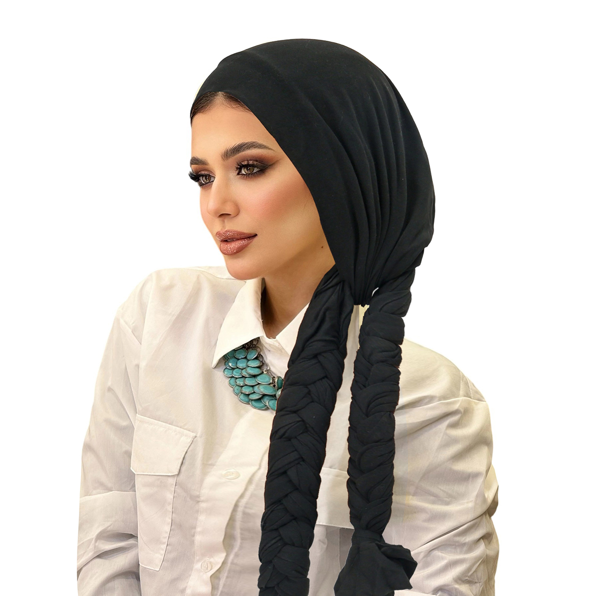 Hijabs musulmans pour femmes, foulard, chapeau tressé, couverture de cheveux, accessoire tendance, bandeau populaire transfrontalier pour femmes