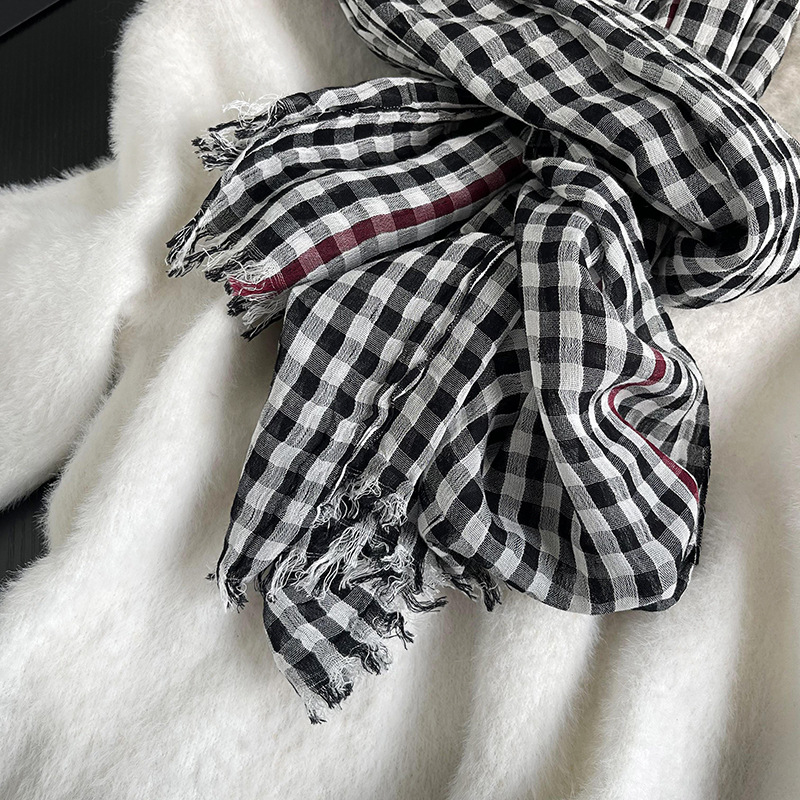Écharpe de luxe en coton et lin pour femme, Foulard chaud d'automne, Pashmina, doux, Bufanda, silencieux