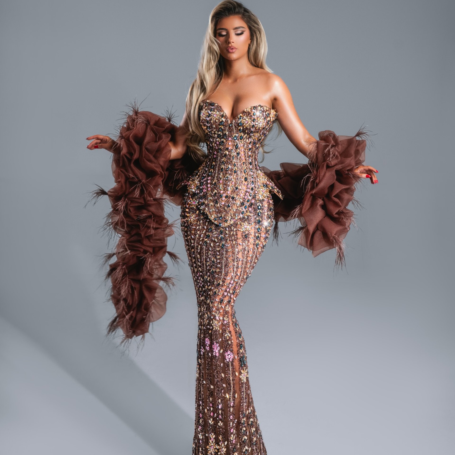 Châle de luxe bohème à plumes, Glamour du tapis rouge, Cape bohème oversize, Accessoire de mariage et de cosplay, Écharpe ethnique polyvalente