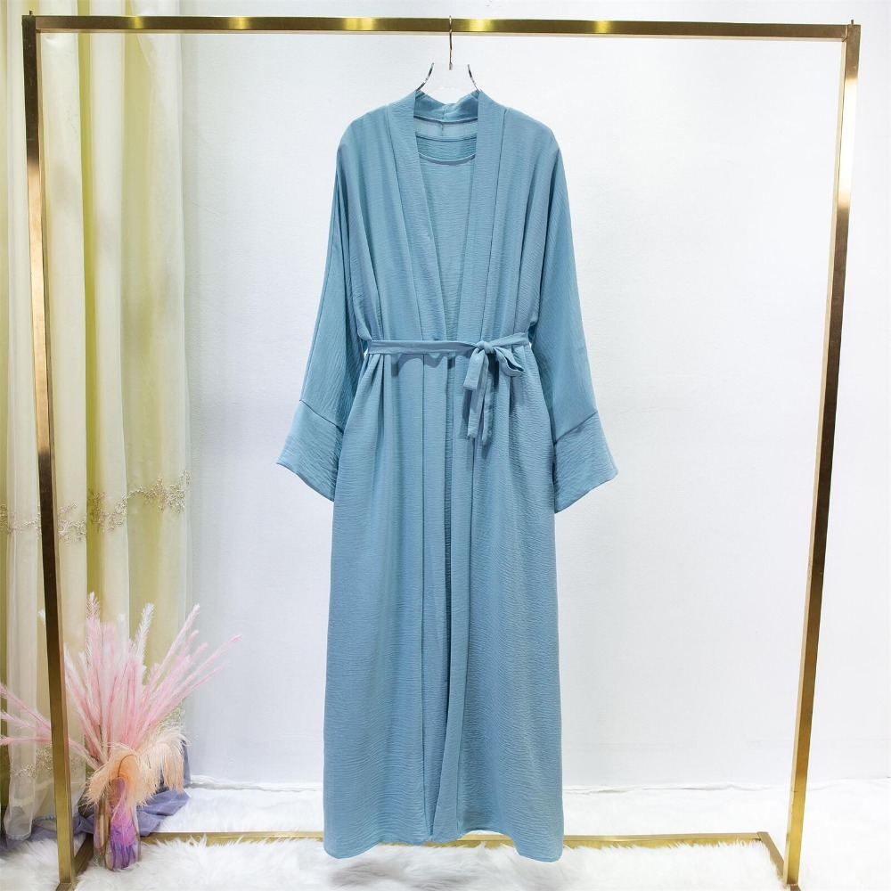 2 photos ensembles musulmans Jilbab musulman deux pièces femmes Abaya Cardigan ample manteau sans manches robe intérieure vêtements de prière avec ceinture
