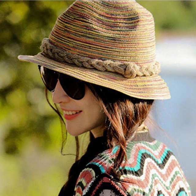 Chapeaux d'été pour femmes et hommes, chapeaux de paille à nœud, chapeaux de plage, chapeaux jazz, chapeaux Panama, chapeaux de marin, chapeaux bohèmes de voyage pour femmes.
