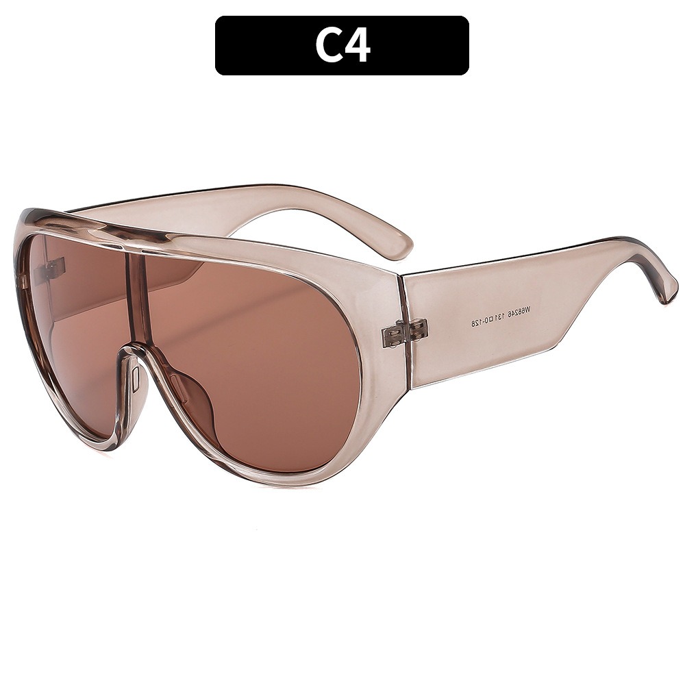 Nouvelles lunettes de soleil de luxe surdimensionnées à la mode pour femmes et hommes, grandes lunettes de sport, lunettes de soleil tendance, protection UV400