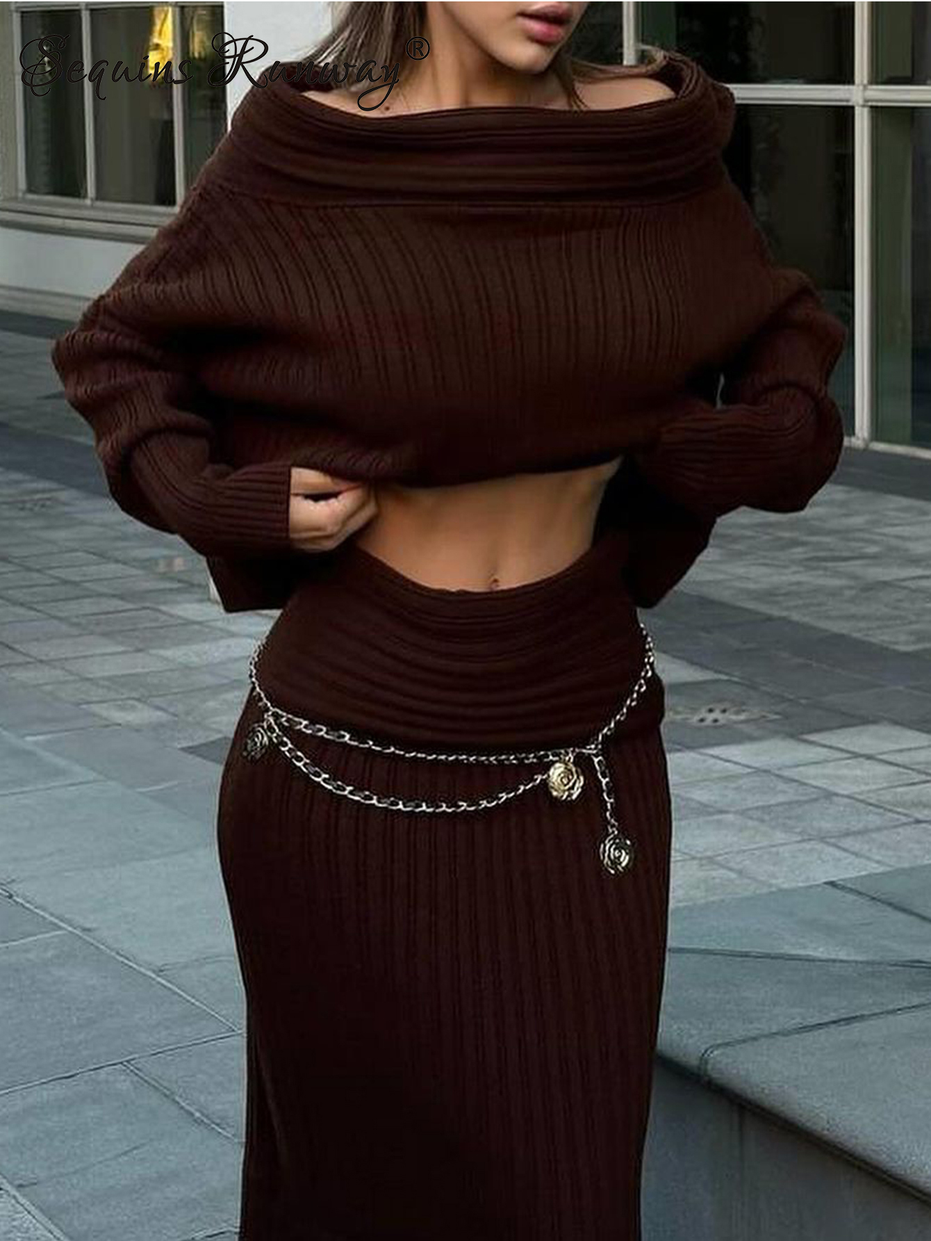 Robes décontractées sexy pour femmes, ensembles de robes en tricot noir et blanc pour l'hiver, robes de soirée élégantes à manches longues pour femmes, Vestidos