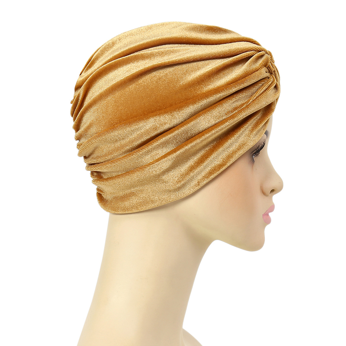 Casquettes Hijab musulmanes en velours pour femmes, couleur unie, Turban indien, Bonnet doux et élastique, accessoires pour vêtements islamiques