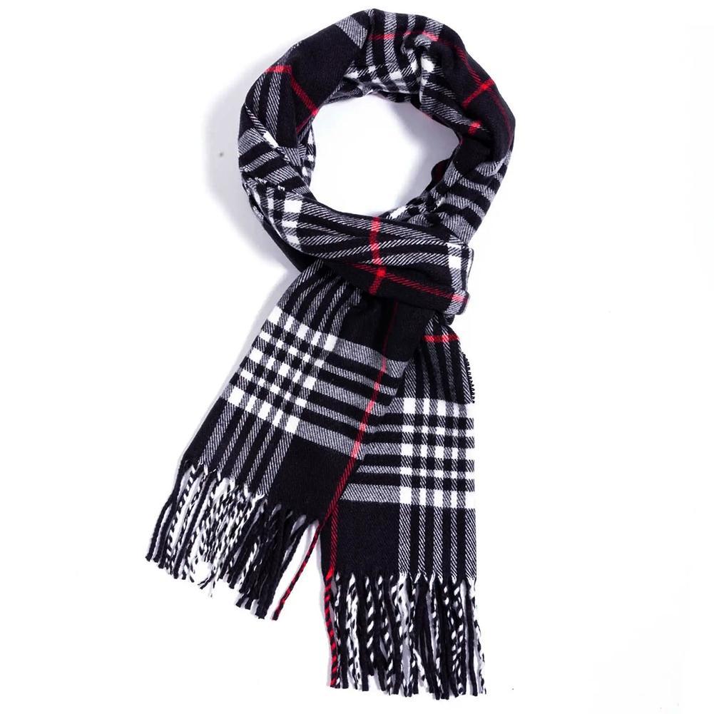 Écharpes d'hiver de Style britannique, châles de Couple en Faux cachemire, enveloppes chaudes en tricot pour hommes et femmes, best-seller d'automne/hiver