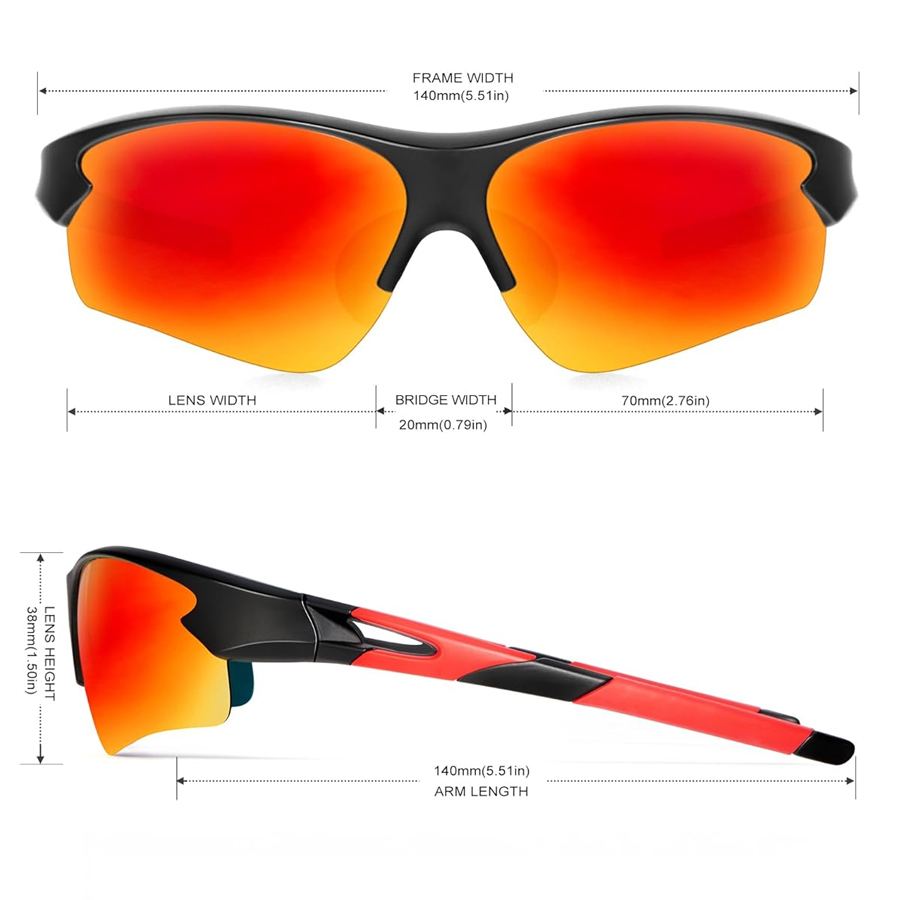 Lunettes de soleil de sport pour hommes et femmes, légères et tendance, pour l'extérieur
