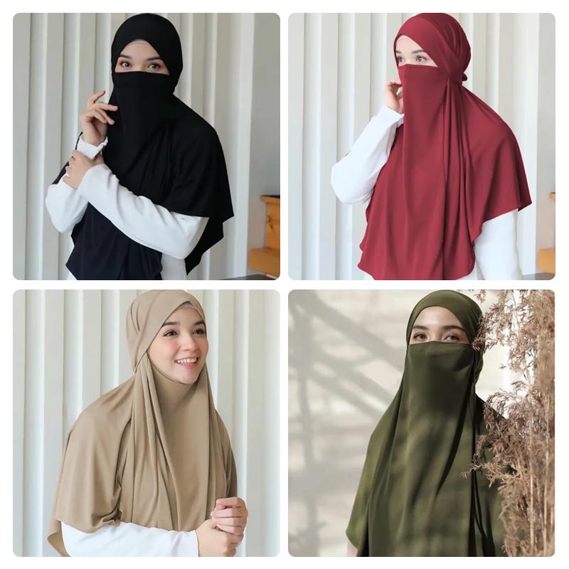 Grande écharpe ethnique musulmane unie pour femmes, Hijab islamique musulman, Turban instantané, écharpes arabes, couvre-chef Khimar (FRNT56CM, BK90CM)