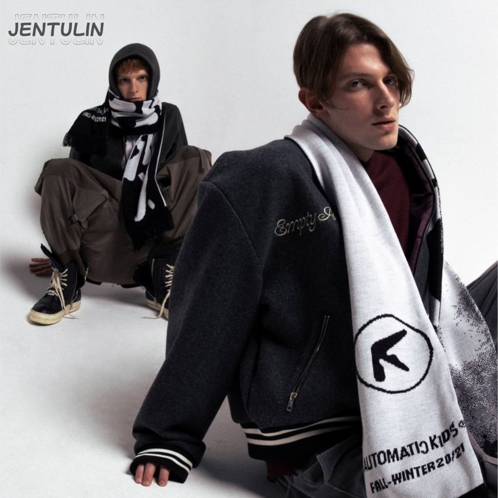 Punk Aphex Twin écharpe tricot Hip Hop hommes Streetwear Harajuku Goth châle foulards Y2k Vintage chaud unisexe accessoires coréen BF