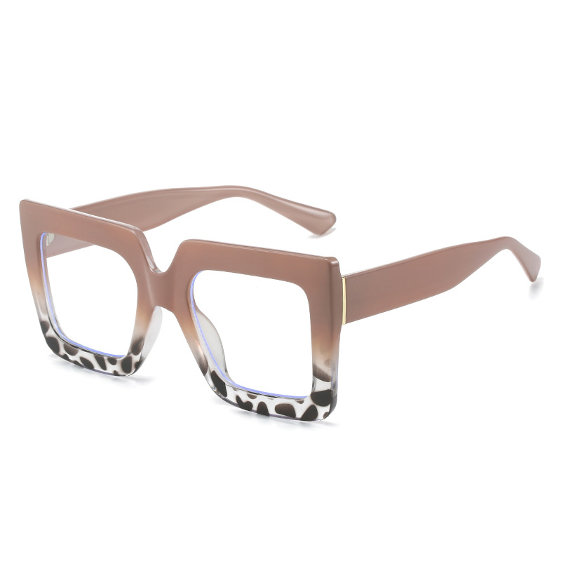 Monture de lunettes carrée populaire pour femmes, montures optiques à grande décoration pour dames