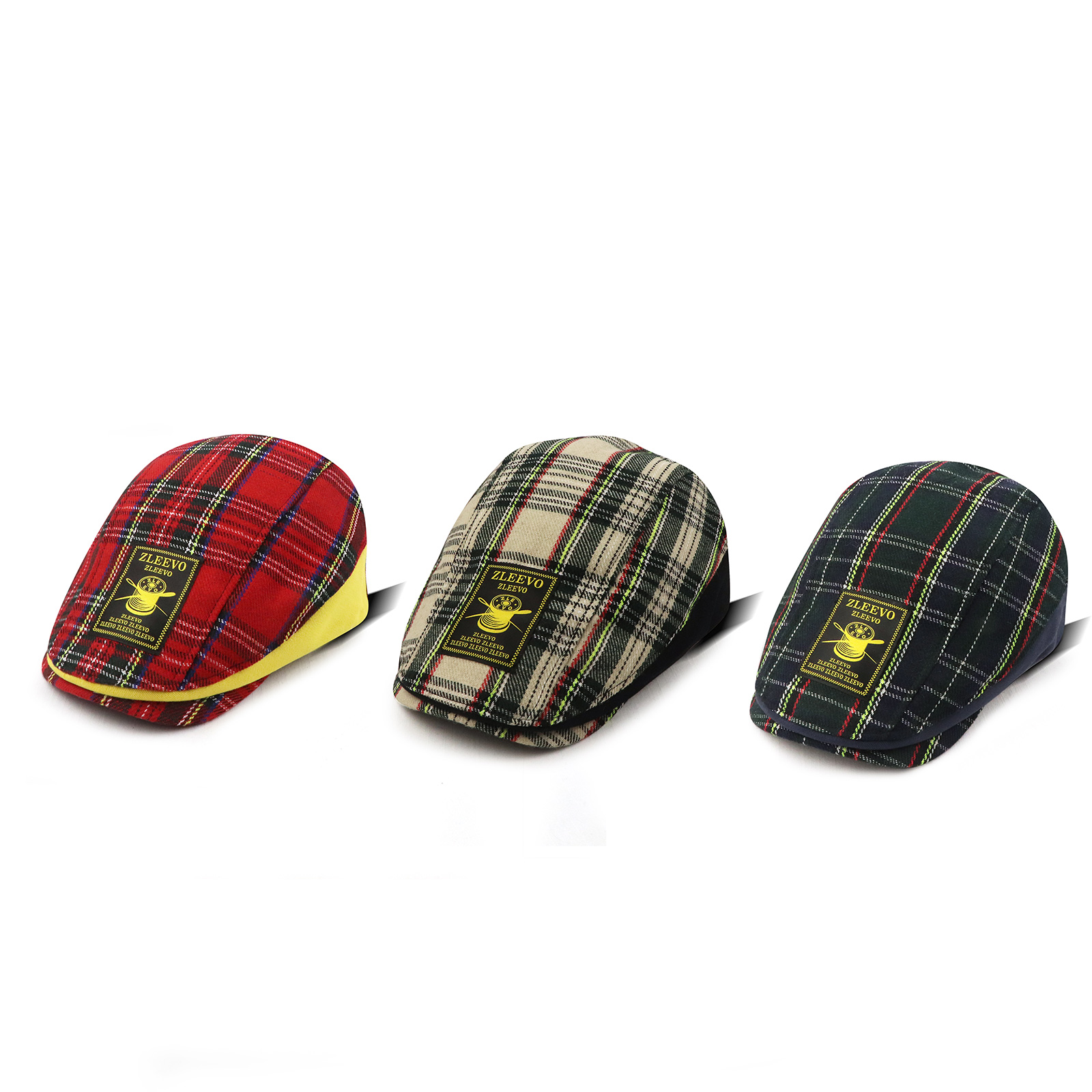 Chapeau de bérets décontractés pour hommes et femmes, visières brodées en coton lavé, casquettes à visière solide, casquettes plates à chevrons, nouveaux avantages
