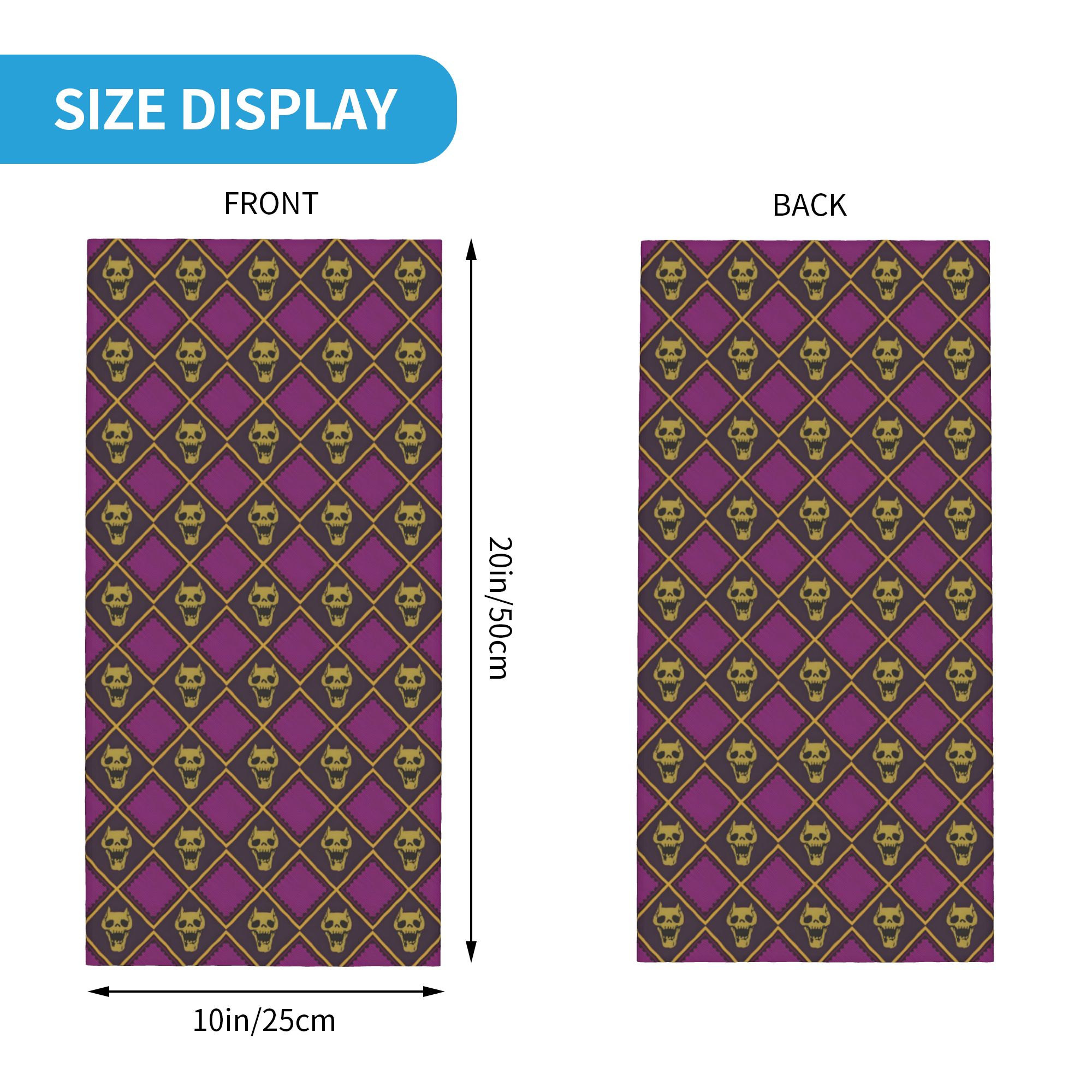 Cache-cou bandana personnalisé coupe-vent, écharpe de protection faciale, bandeau Calavera Yoshikage Kira, tube, cagoule