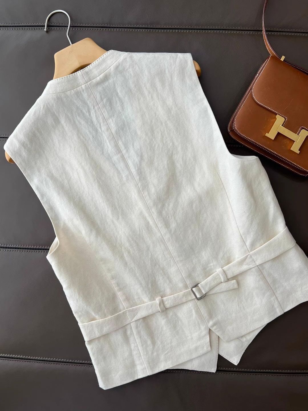Nouveau style coréen design de mode tempérament gilet pantalon à jambes larges costume deux pièces
