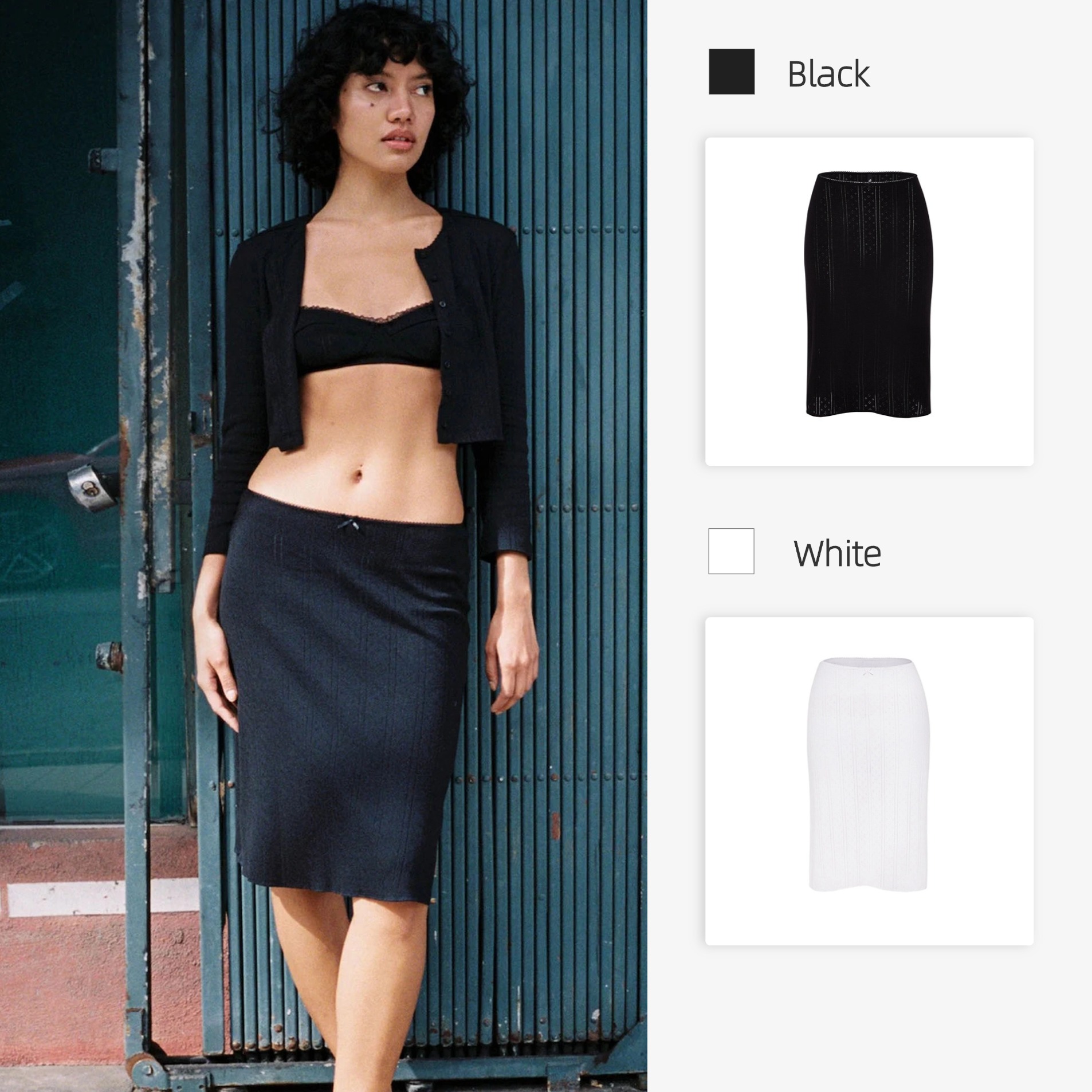 COUCOU La jupe slip noire et blanche