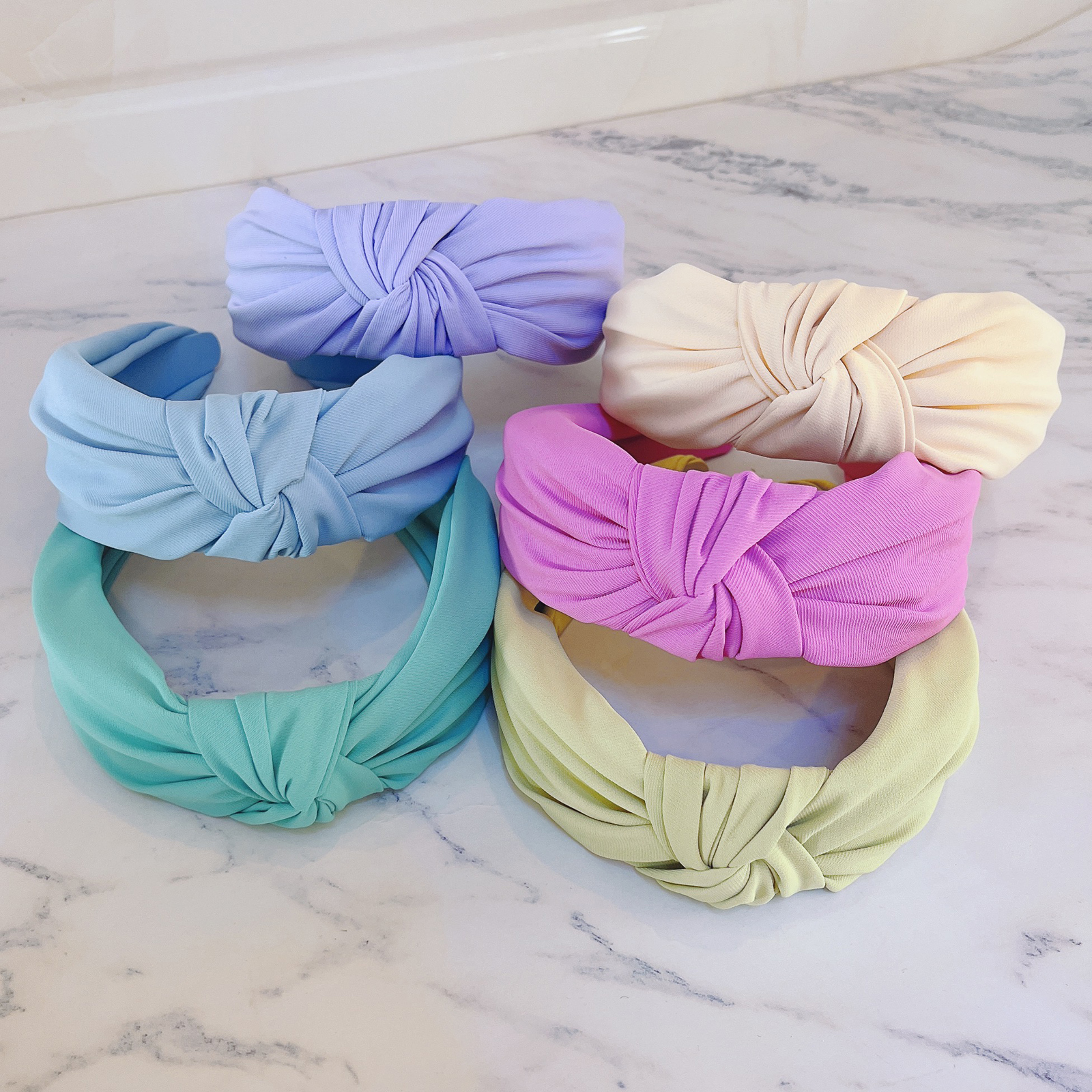PROLY – Turban décontracté à nœud central pour femme, accessoires de cheveux, couleur unie, nouvelle mode, printemps, adulte