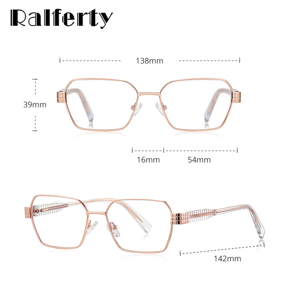 Montures de lunettes de mode femmes hommes marque de luxe concepteur lunettes en métal doré Prescription cadre optique sans qualité lunettes Spectacle