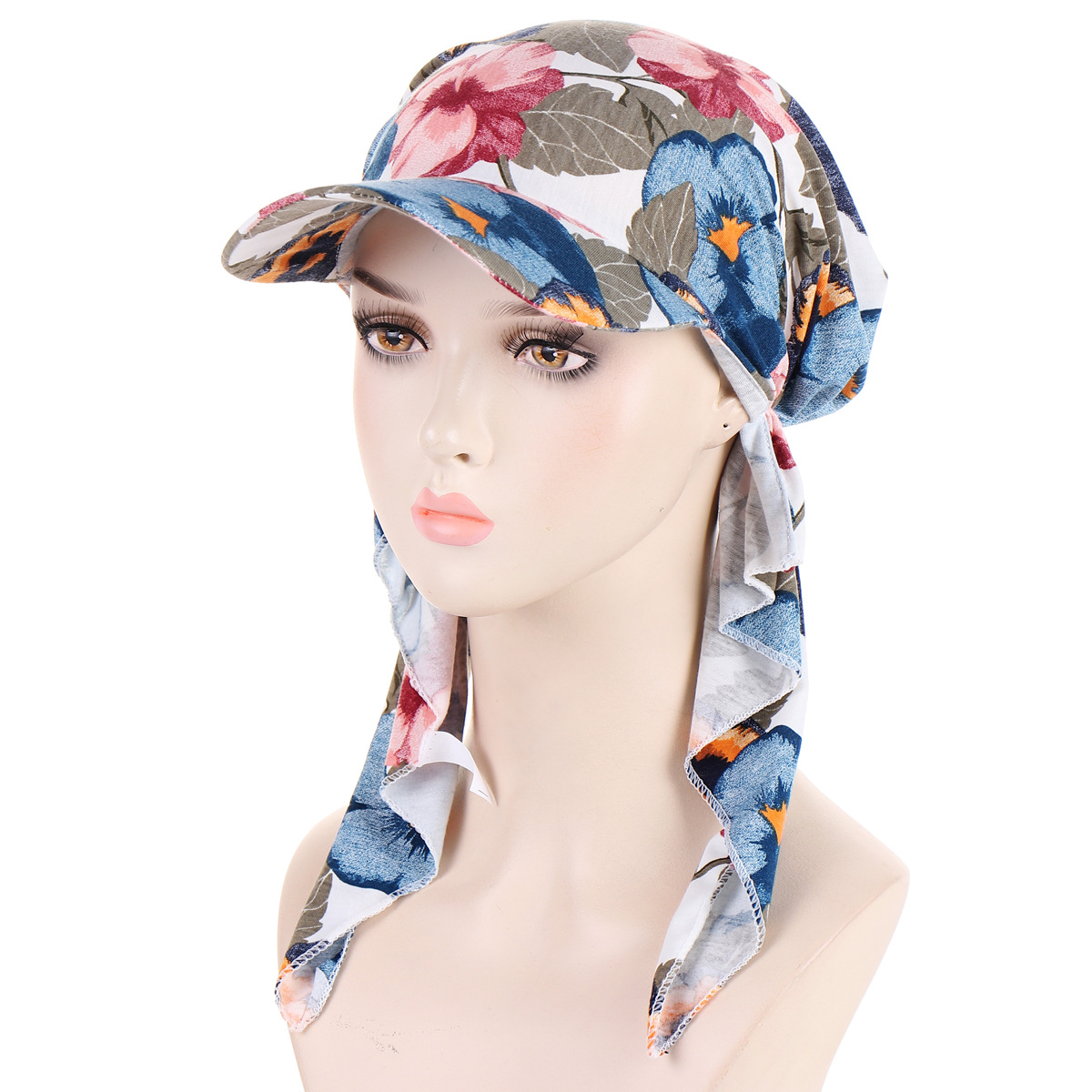 Chimprint-Casquette Hijab musulmane avec bord pour femmes, casquette de baseball, tête ronde, ramadan, vêtements de sauna pour dames, bonnet turban, mode