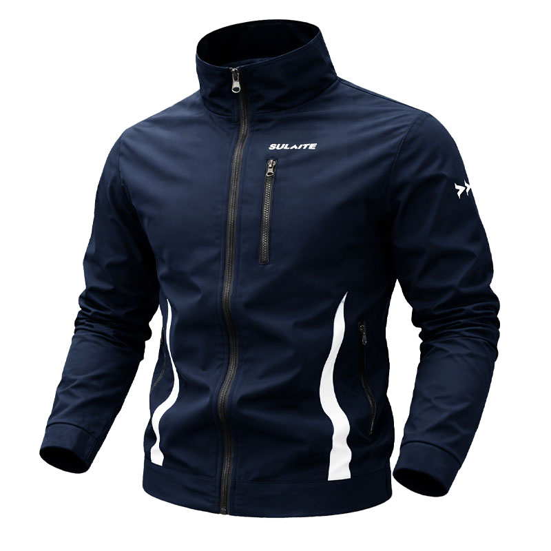 Veste décontractée à col montant pour hommes, coupe-vent léger, veste bomber, vêtements de sport, manteau respirant, printemps et été
