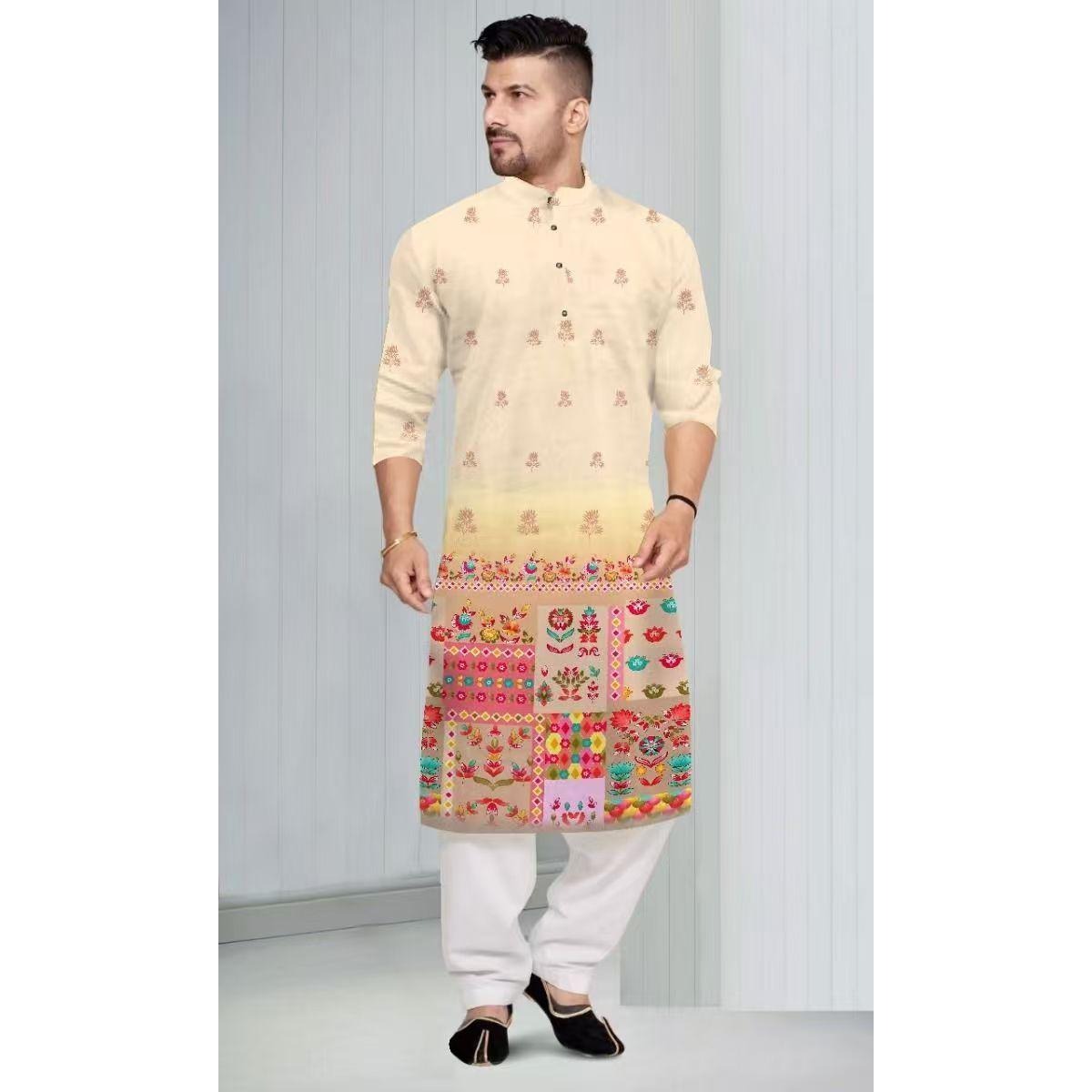 Vêtements paon islamique musulmans pour hommes, Kimono imprimé Jubba Thobe, longue Robe musulmane, Abaya Caftan Islam du moyen-orient