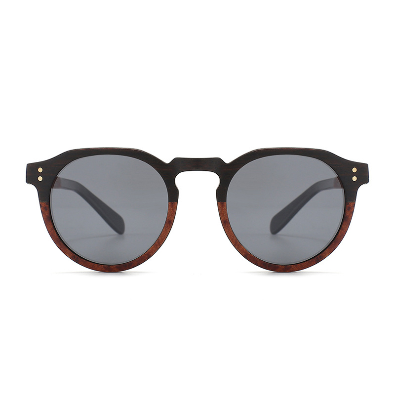 Lunettes de soleil rondes en bois pour hommes et femmes, polarisées UV400, faites à la main, nouveau Design de marque 2025