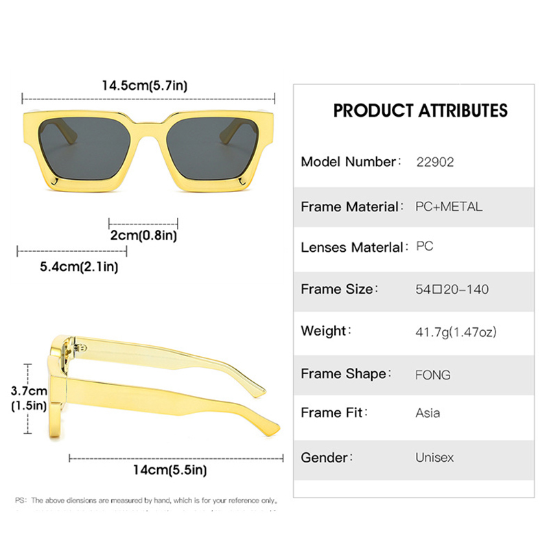 Lunettes de soleil carrées pour hommes et femmes, Design de marque de luxe, Vintage, grande monture, Punk Hip Hop, brillant, or, argent, miroir, UV400