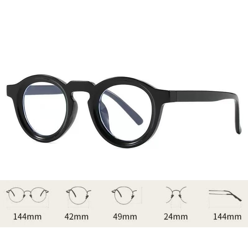 Lunettes de lecture rondes de grande taille pour femmes, style vintage décontracté, lunettes de vue pour hommes, anti-lumière bleue, presbytie 0+1.0+4.0