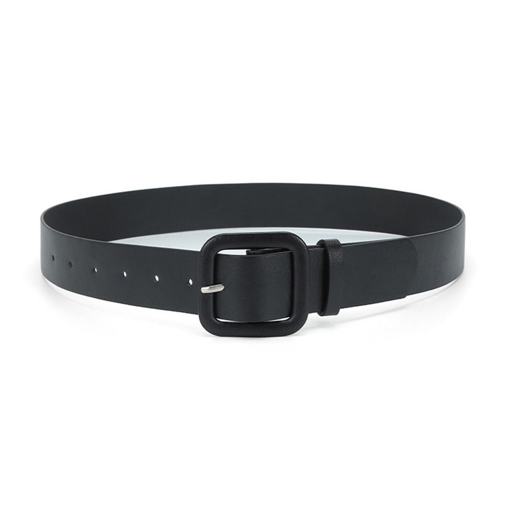 Ceinture en cuir vintage pour femme, couleur bonbon, avec boucle carrée, fine, pour pantalon ou robe