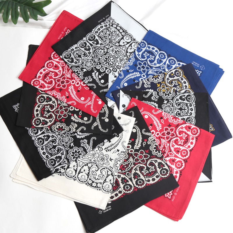 Unisexe Hip Hop femmes hommes Bandana écharpe Punk carré Bandanas chapeaux mode bohème foulard bandeaux cheveux accessoires