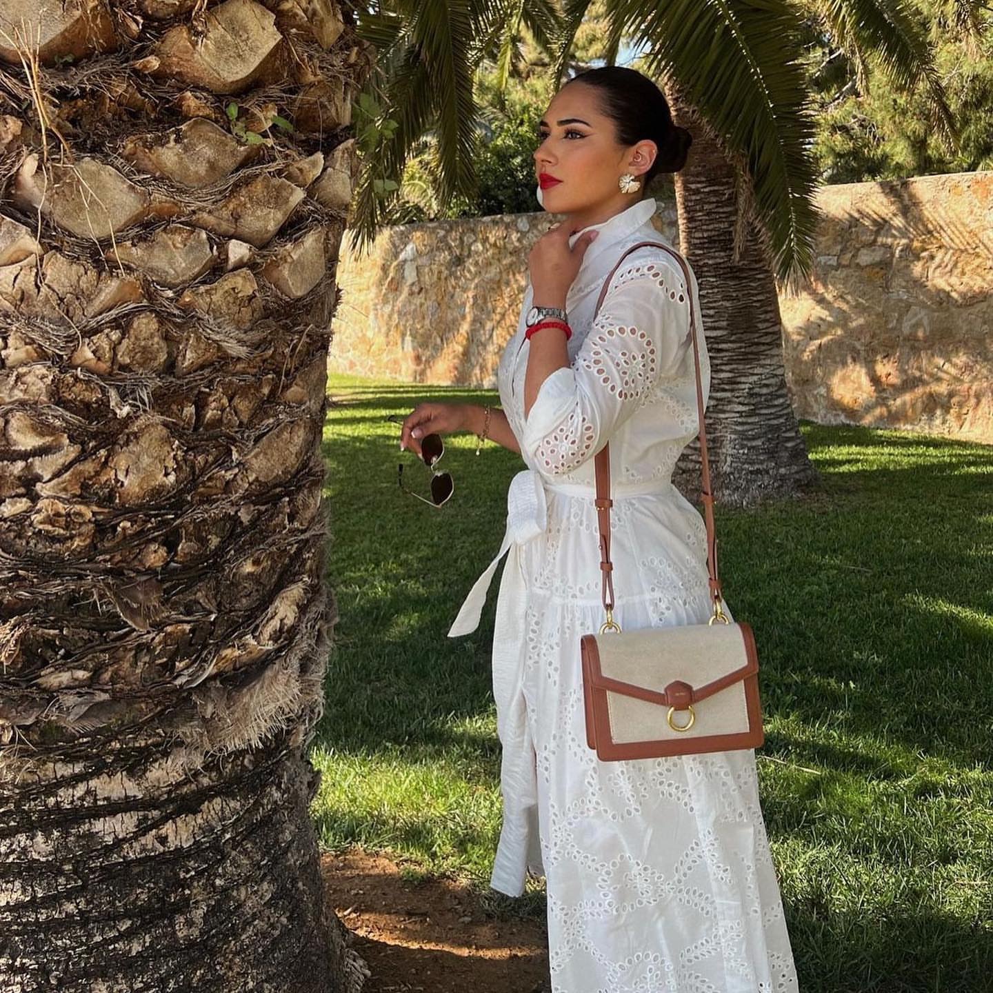 Robe blanche brodée élégante pour femmes, Chic, revers, manches longues, taille haute, à lacets, Maxi, mode féminine, ajourée