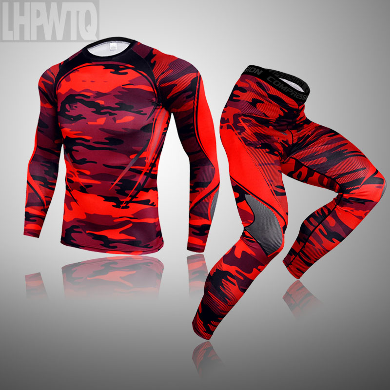 Ensemble de jogging de compression pour hommes, sous-vêtements thermiques d'hiver, tenues de sport, survêtement chaud pour hommes, vêtements de protection contre les éruptions cutanées, vêtements de MMA, taille 3XL