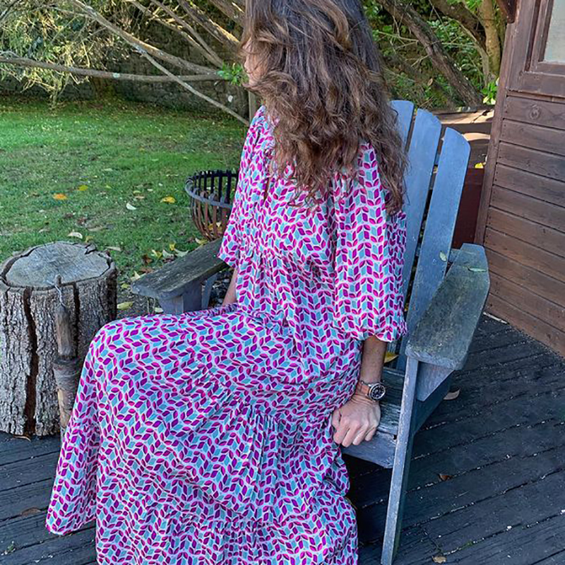Robes Maxi d'été pour femmes, col en V, imprimé rayé, robe de plage, vacances, ligne a, robe longue de soirée, grande taille