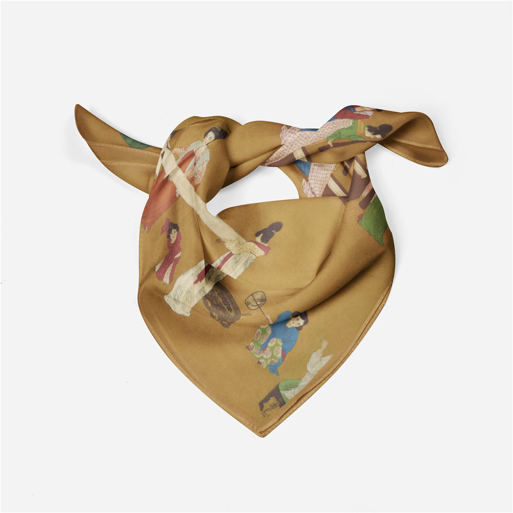 Foulard carré Twill Injplanchers f pour femme, écharpes de pratique de la peinture, enveloppes de bandeau de sauna, bandana, petit hijab, 53cm