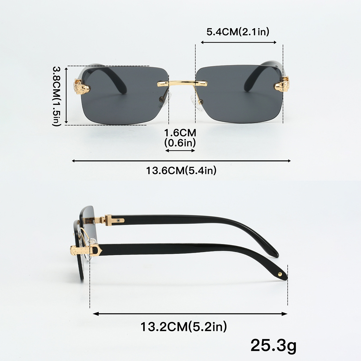 Lunettes de soleil ovales rectangulaires Vintage pour femmes et hommes, monture métallique, verres transparents