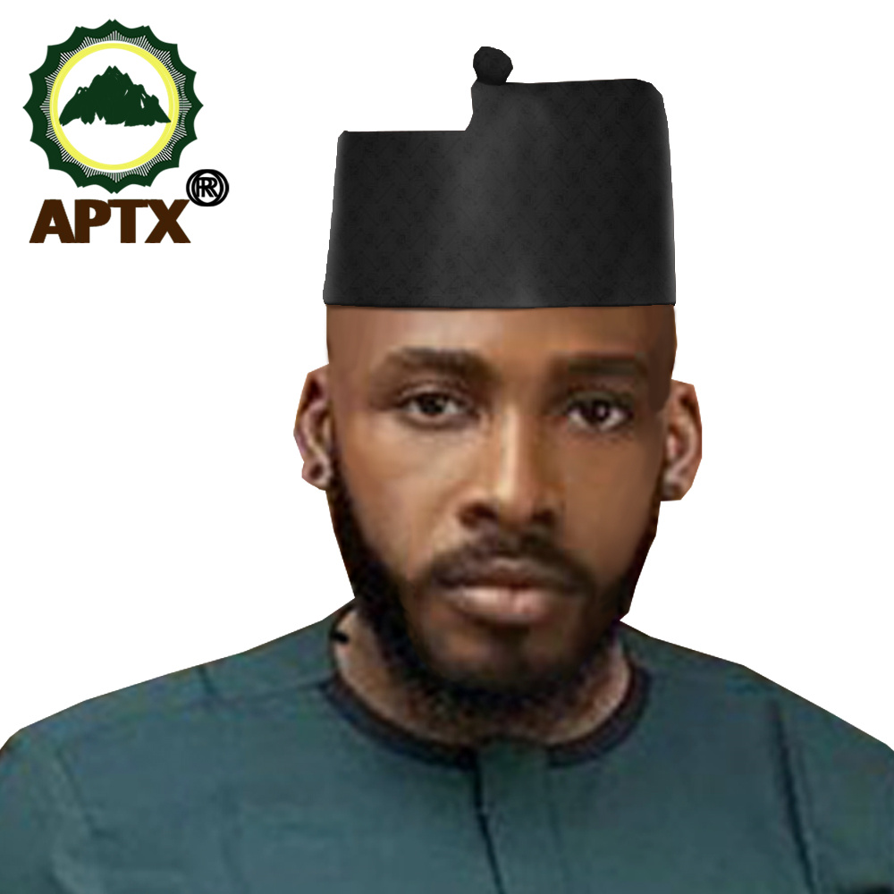 Aptx chapeau de prière africain musulman Islam kippa casquettes arabes Musulman Ramadan arabie Moslim Wrap Jacquard tissu chapeau T201713
