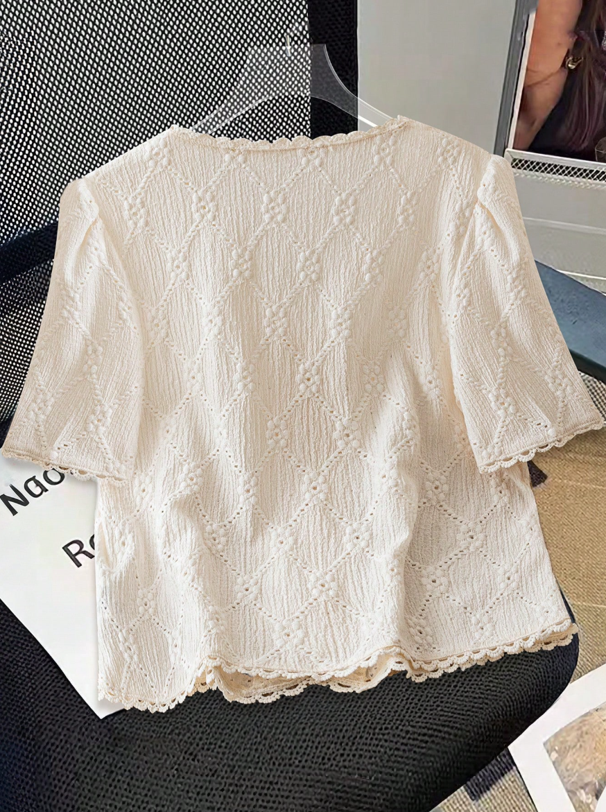 Chemise à manches courtes unie et simple pour femme, idéale pour les trajets quotidiens, décontractée et élégante, parfaite pour un usage quotidien.