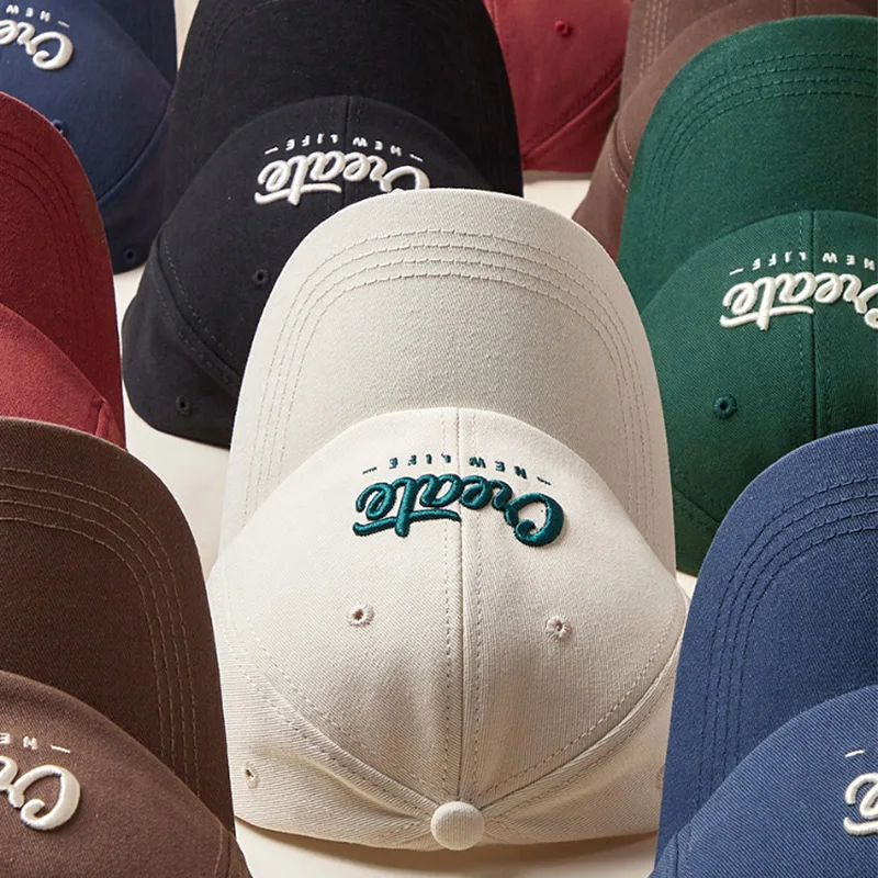 Casquette de baseball tendance avec lettres, unisexe, en coton, couleur unie, casquette à visière, bonnet hip-hop pour fille, réglable, visière de soleil d'extérieur, кепка Gorra