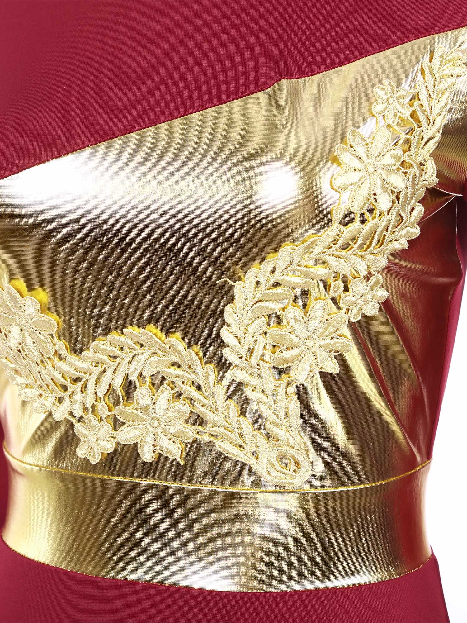 Robe de danse liturgique à manches longues pour femmes, robe de louange, vêtements de danse d'église, robe de chorale, documents brillants métalliques, nuit
