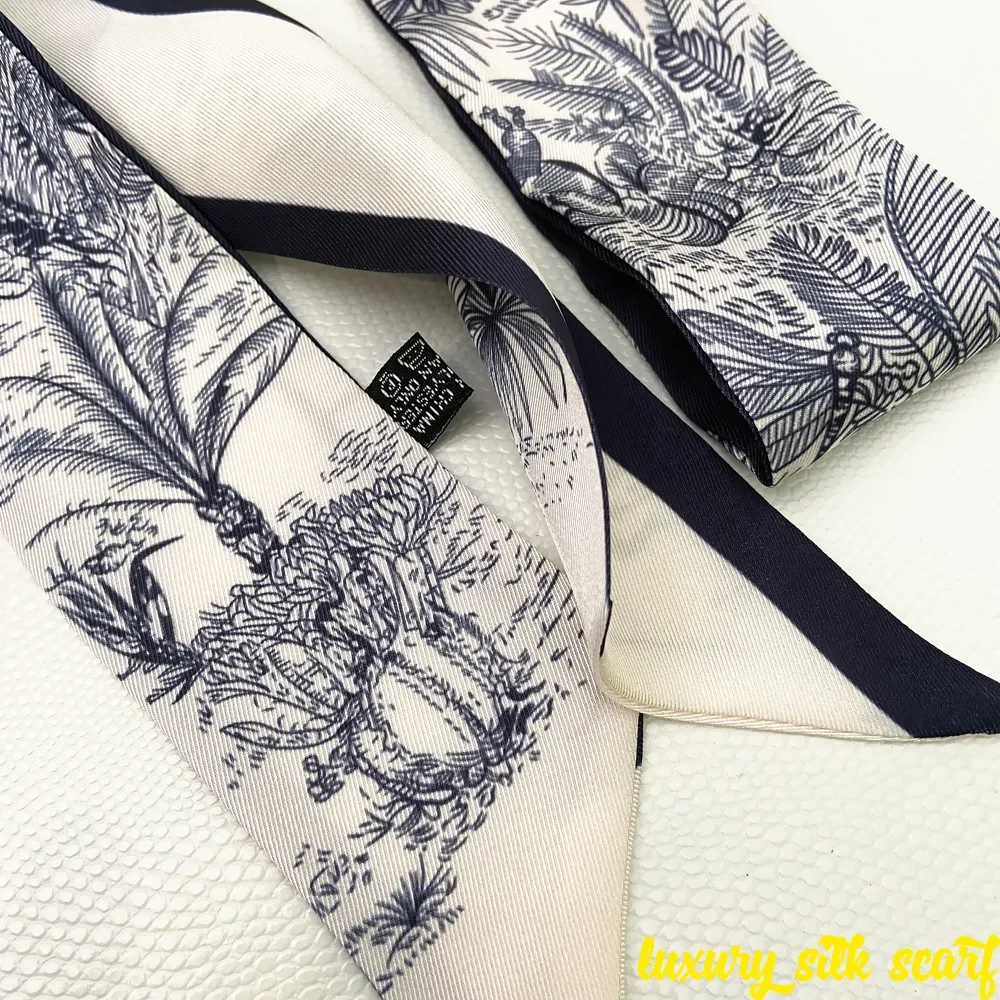 Nouveau printemps Luxry Design femmes ruban de soie écharpe sac à main poignée Wrap sac ruban écharpe femmes filles tête cheveux poignet ruban sac