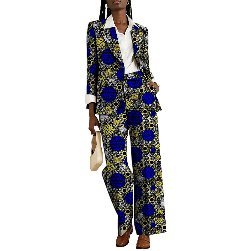 Costume pour femme de conception originale, blazer avec pantalon, couture africaine, ensemble pour mariage/fête, tenue Ankara, tenue formelle, sur mesure