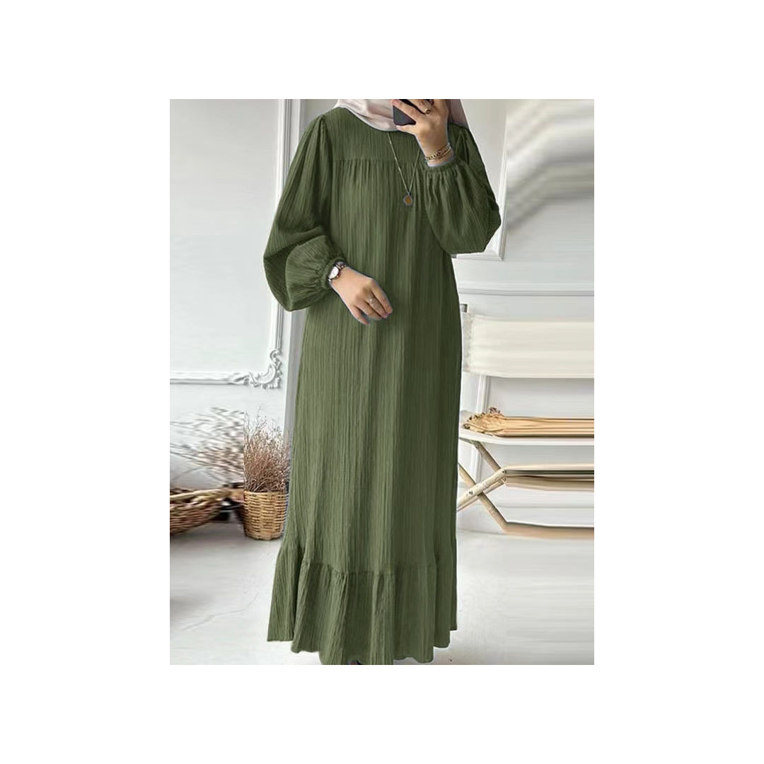 Robe Maxi à Manches sulfpour Femme, Caftan Éducatif, Abaya à la Mode, Eid Mulism, Turquie