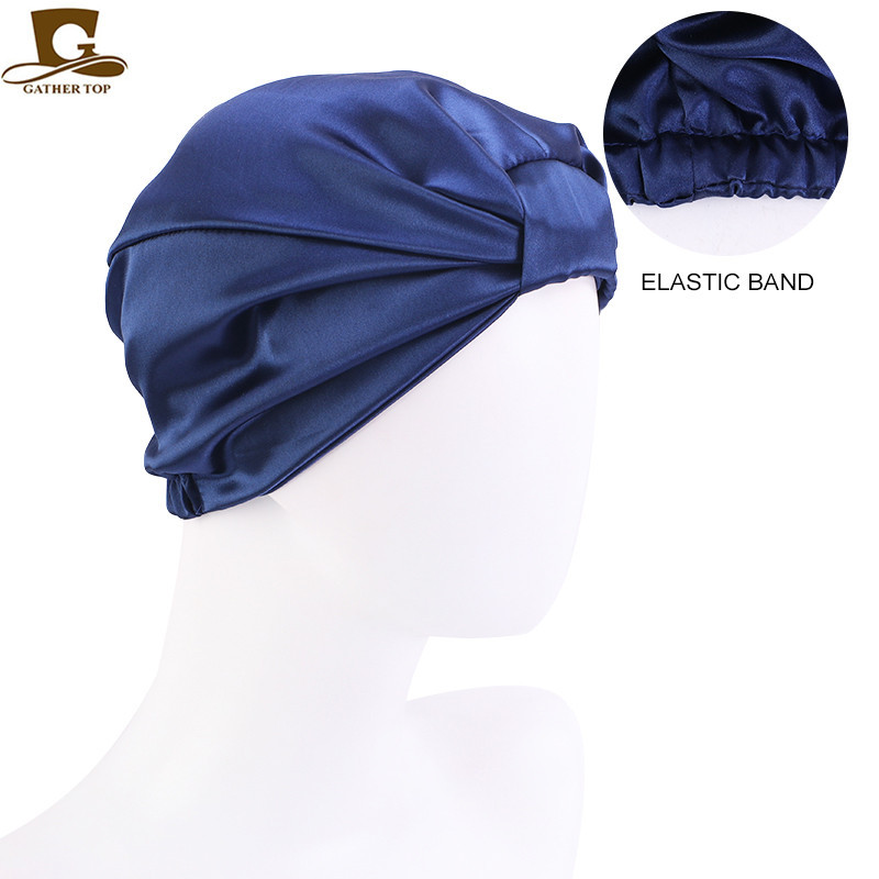 Bonnet de couchage en Satin pour femmes, couvre-chef, bandeau noué à Double couche, chimio, Cancer, soins infirmiers, nouvelle collection