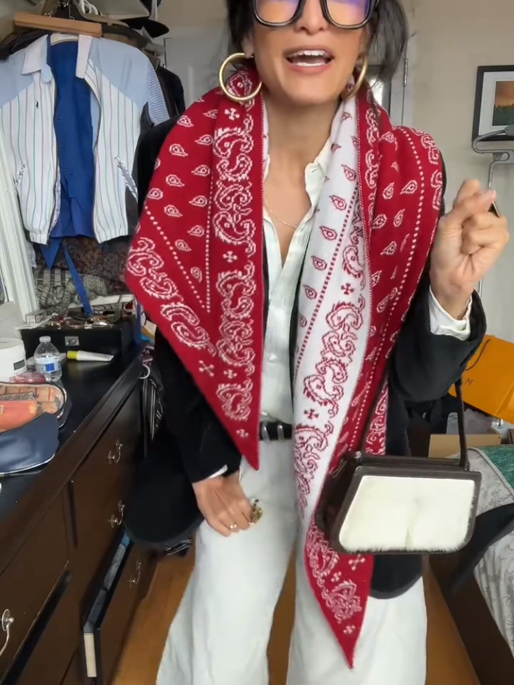 Écharpe à franges à motif imprimé rétro pour femme, légère et confortable, coupe-vent pour l'automne et l'hiver, châle décontracté, accessoire de mode pour femme