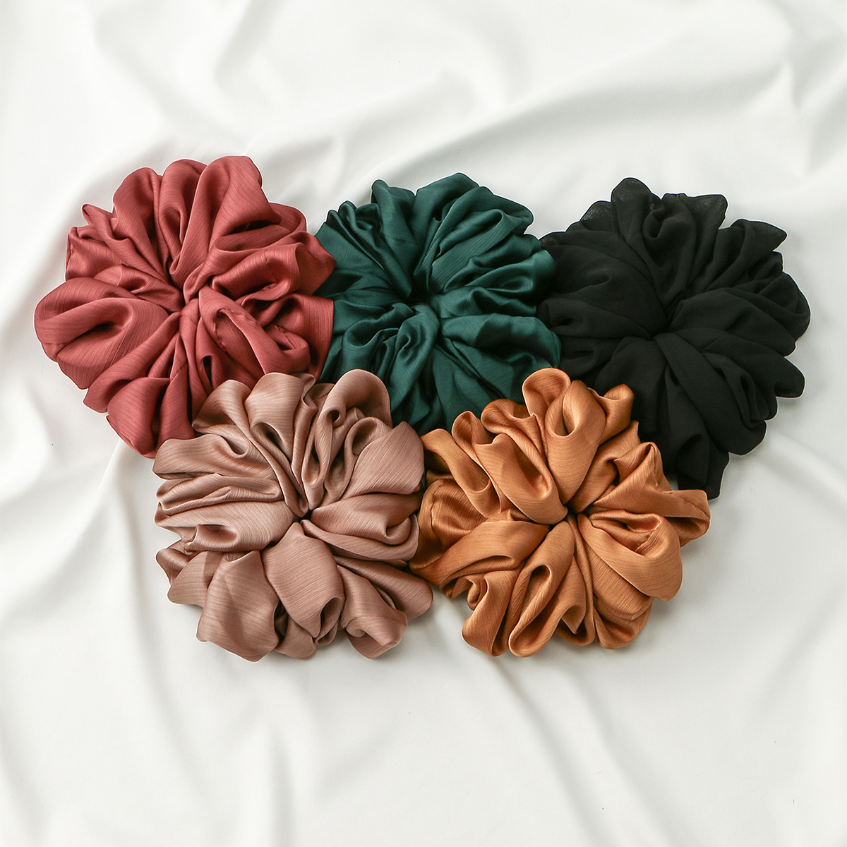Chouchous élastiques en Satin de soie épais pour femmes et filles, support queue de cheval solide, accessoires pour cheveux de haute qualité