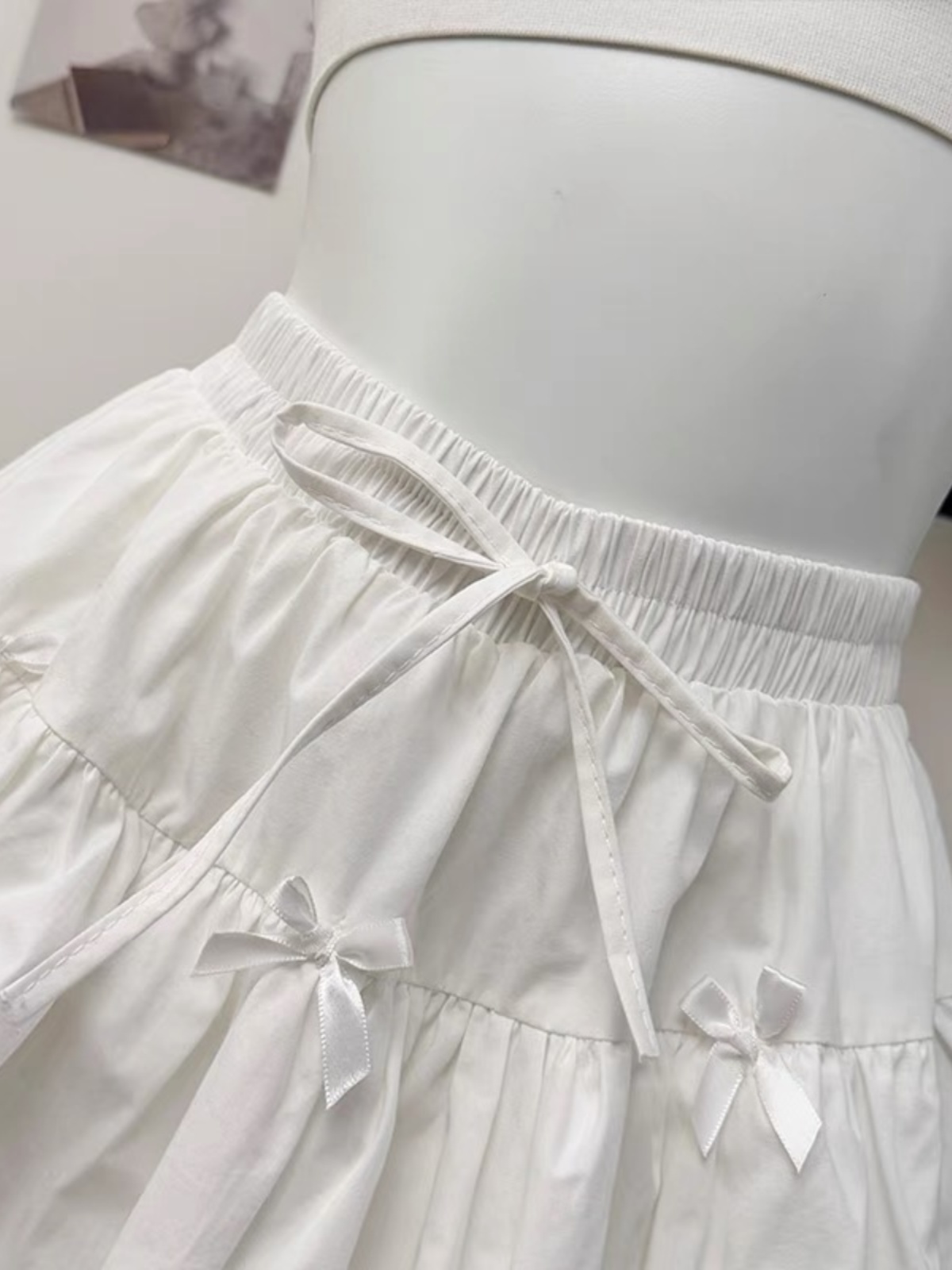Grande taille gros mm pur blanc gâteau jupe dentelle mignon ballet style niche jupe femmes 2025 printemps nouvelle jupe courte