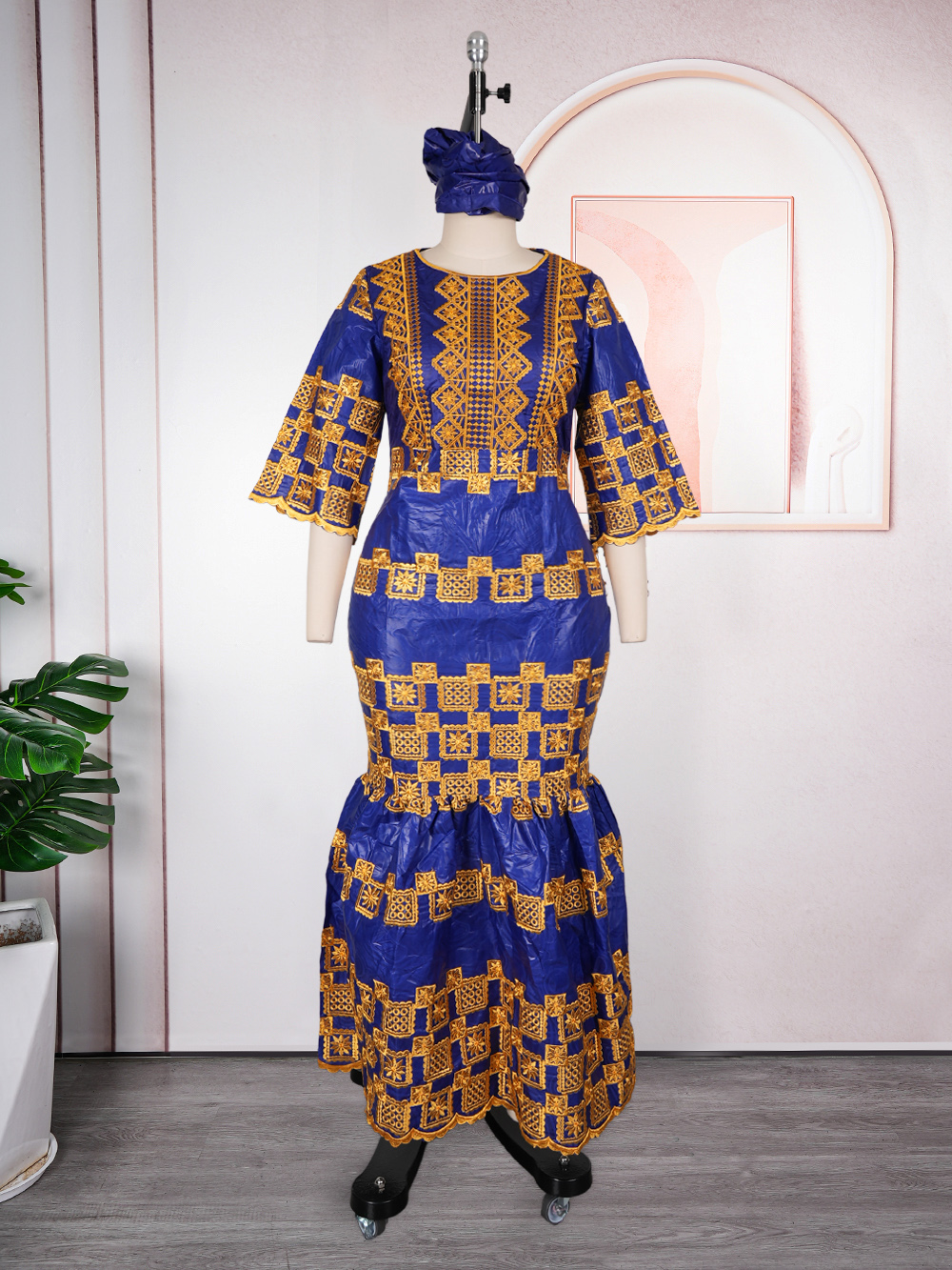 Robes longues de soirée africaines grande taille pour femmes, nouvelle collection 2026, robe de luxe en bazin brodée, élégante robe de soirée de mariage musulmane turque.