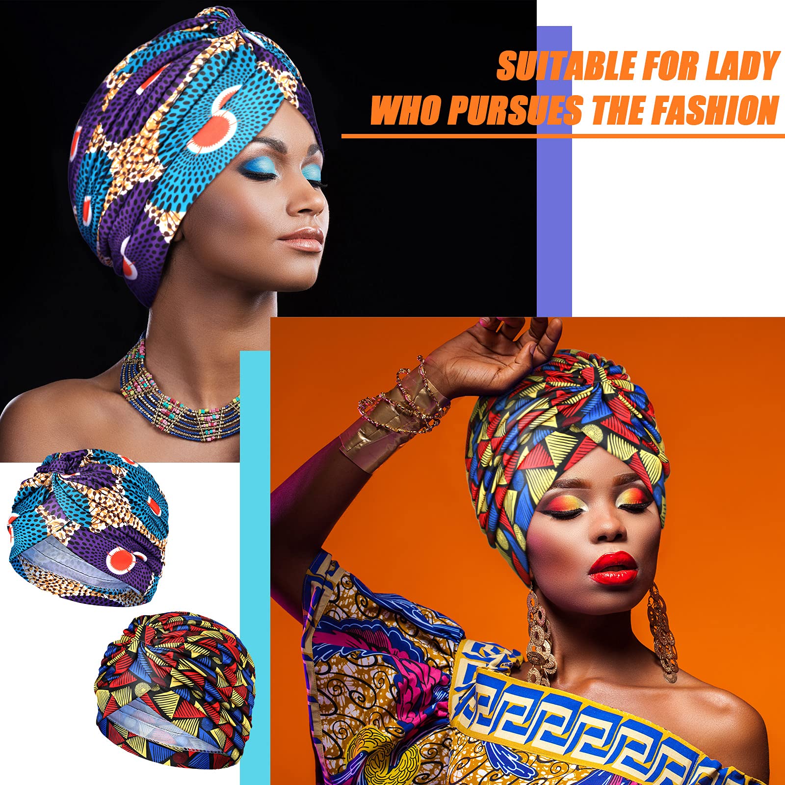 Turban de sauna africain imprimé pour femme, bonnet doux, bonnet plissé torsadé, bonnet de chimio, tête ronde, casquette commandée, nouveau, 2022