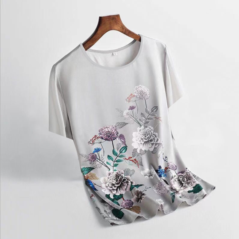 T-shirt à manches courtes pour femme, haut à rayures de couleur, ample, grande taille m-xxxxl